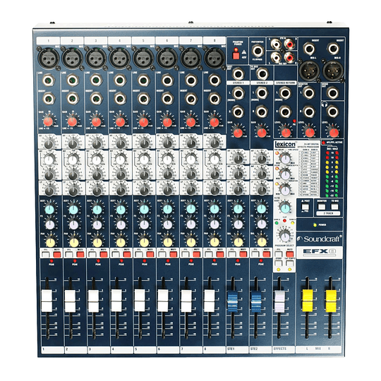 Mezclador Soundcraft EFX8 Analogo 8 Canales Mono 2 Stereo