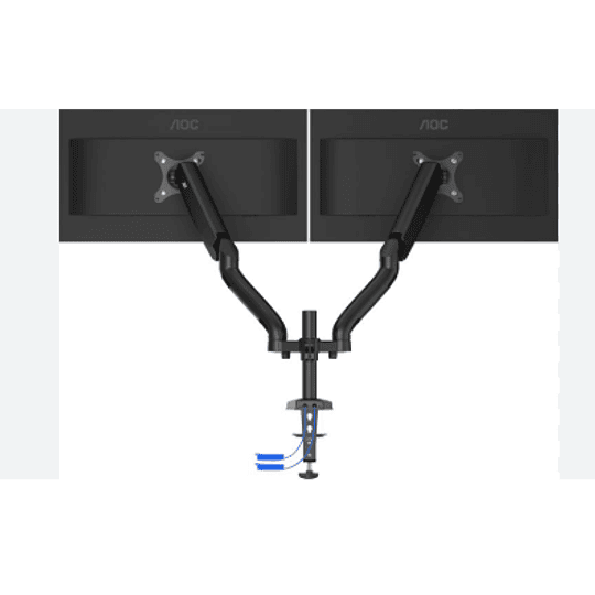 Soporte Doble para Monitores AOC Hasta 32“ (Resorte de gas, Hasta 9 kg, Negro)