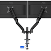 Soporte Doble para Monitores AOC Hasta 32“ (Resorte de gas, Hasta 9 kg, Negro)