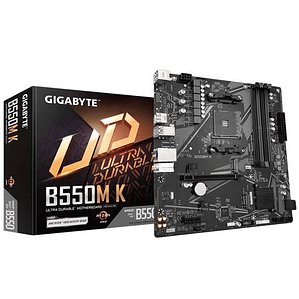 Placa Madre Gigabyte B550M K (AM4, DDR4 2133/4733MHz, M.2, MicroATX)