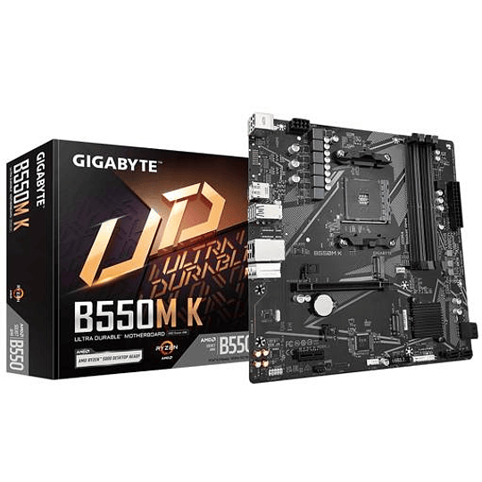 Placa Madre Gigabyte B550M K (AM4, DDR4 2133/4733MHz, M.2, MicroATX)