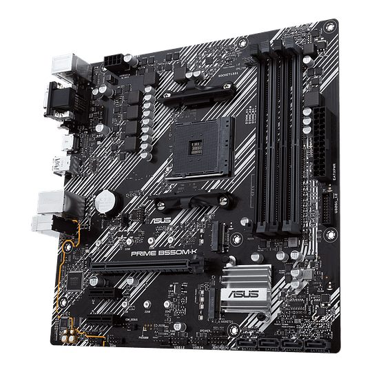Placa Madre Gigabyte B550M K (AM4, DDR4 2133/4733MHz, M.2, MicroATX)