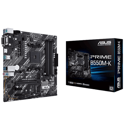 Placa Madre ASUS PRIME B550M-K, Socket AMD AM4, DDR4 HDMI DVI M.2 USB 3.2 Gen 2, Micro-ATX