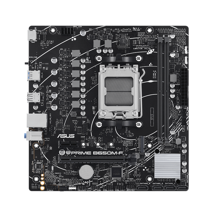 Placa Madre ASUS PRIME B650M-F, Socket AM5, 4x DDR5, 1x M.2, Gigabit Ethernet, m-ATX 5