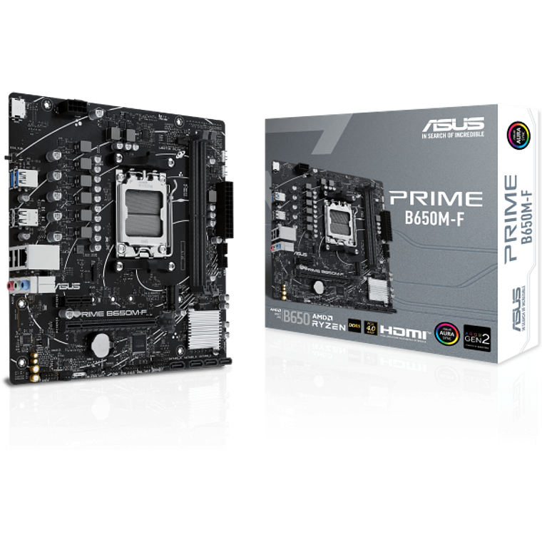 Placa Madre ASUS PRIME B650M-F, Socket AM5, 4x DDR5, 1x M.2, Gigabit Ethernet, m-ATX 1
