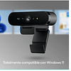 Cámara Video Conferencia Logitech Brio 4K Zoom digital: 5x Conect. USB-A o USB-C