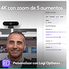 Cámara Video Conferencia Logitech Brio 4K Zoom digital: 5x Conect. USB-A o USB-C