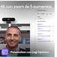 Cámara Video Conferencia Logitech Brio 4K Zoom digital: 5x Conect. USB-A o USB-C - Miniatura 6