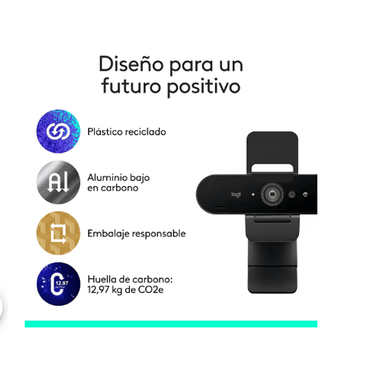 Cámara Video Conferencia Logitech Brio 4K Zoom digital: 5x Conect. USB-A o USB-C