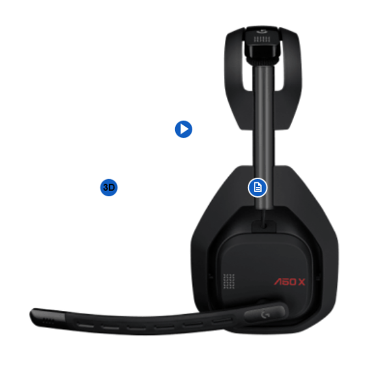 Audífonos inalámbricos Gamer Logitech ASTRO A50 X + Base Station (Lightspeed/Bluetooth, Playsync)  5