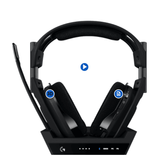 Audífonos inalámbricos Gamer Logitech ASTRO A50 X + Base Station (Lightspeed/Bluetooth, Playsync) 