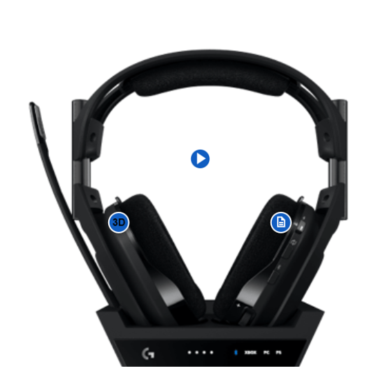 Audífonos inalámbricos Gamer Logitech ASTRO A50 X + Base Station (Lightspeed/Bluetooth, Playsync)  2