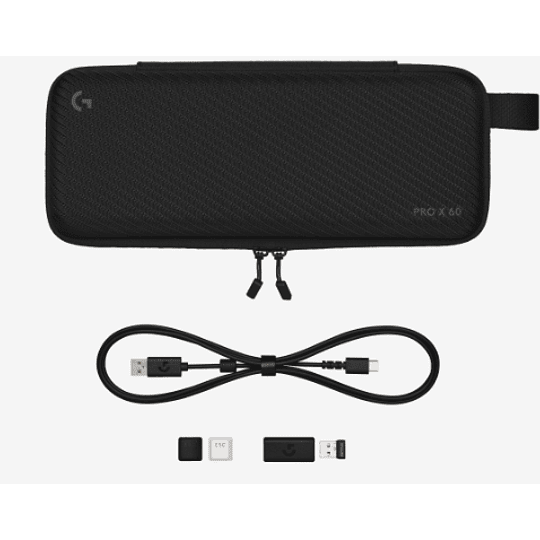 Teclado Gamer Inalámbrico Logitech G PRO X 60, Ingles, Switch Táctil, RGB, 60%, Color Negro