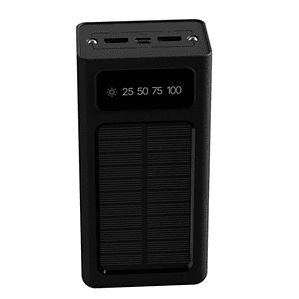 Powerbank con Cables de Carga Integrados Xtech XPB-300, Carga Solar, 30.000mAh, Negro