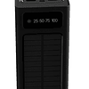 Powerbank con Cables de Carga Integrados Xtech XPB-300, Carga Solar, 30.000mAh, Negro