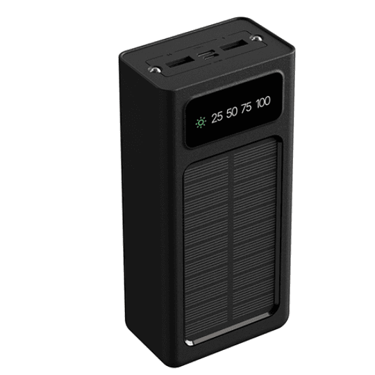 Powerbank con Cables de Carga Integrados Xtech XPB-300, Carga Solar, 30.000mAh, Negro