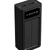 Powerbank con Cables de Carga Integrados Xtech XPB-300, Carga Solar, 30.000mAh, Negro