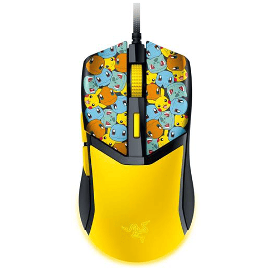 Mouse cableado Gamer Razer Cobra Pokemon - Negro - Amarillo