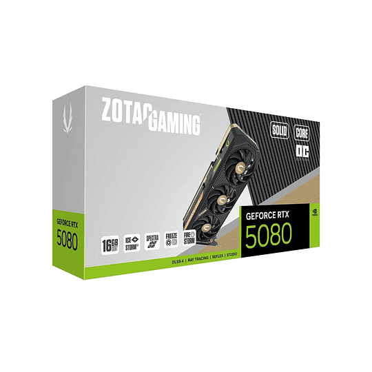 Tarjeta de video ZOTAC GAMING RTX 5080 SOLID CORE OC 16GB GDDR7