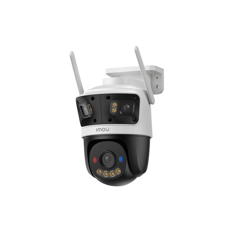 Cámara IMU Cruiser Triple 11MP lente tripe, 2 lente fijos de 3MP 1 lente PT de 5MP de exterior audio bidireccional. 1