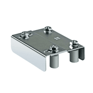 Placa para puertas de doble regulación con rodillo de nylon de 30mm