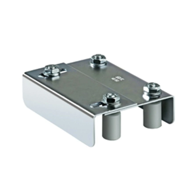 Placa para puertas de doble regulación con rodillo de nylon de 30mm 1