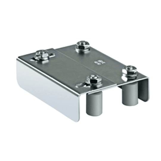 Placa para puertas de doble regulación con rodillo de nylon de 40mm