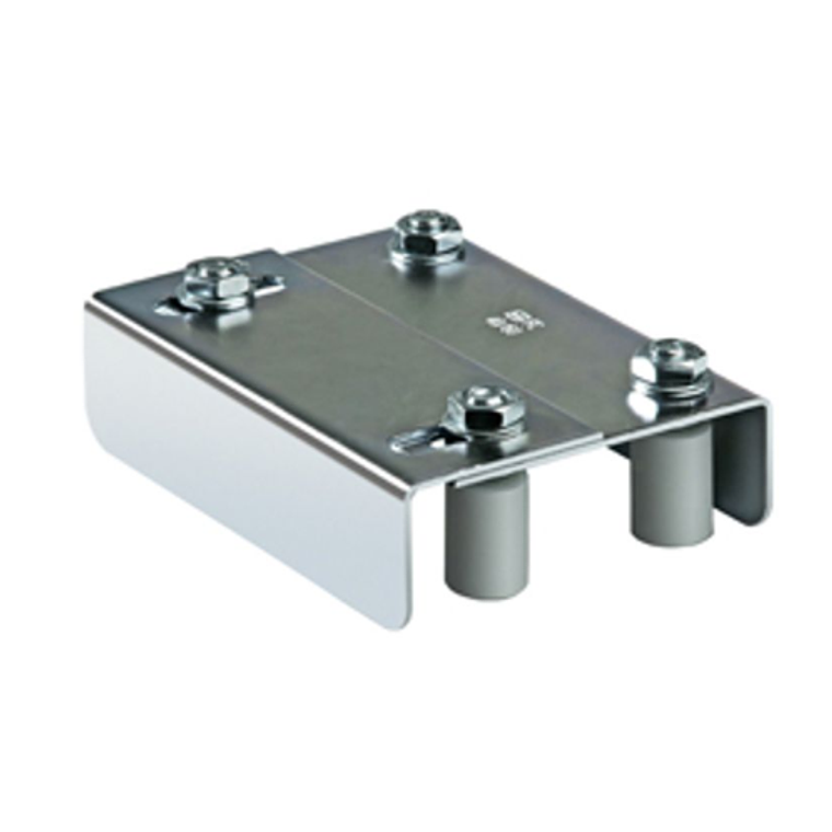 Placa para puertas de doble regulación con rodillo de nylon de 40mm 1