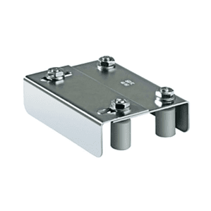 Placa para puertas de doble regulación con rodillo de nylon de 40mm