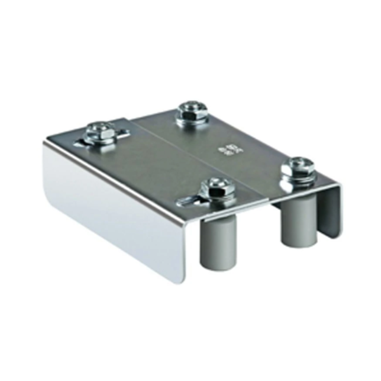 Placa para puertas de doble regulación con rodillo de nylon de 40mm 1