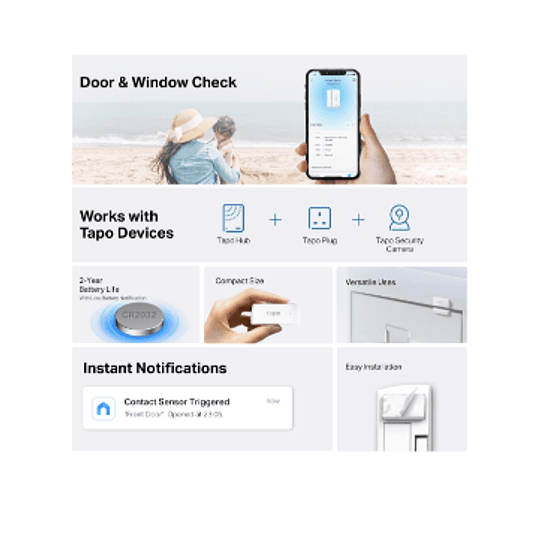 Sensor de contacto magnético inteligente Tapo