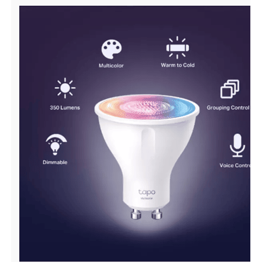 Pack 2 Bombillas GU10 Multicolor Wi-Fi Tapo - Tapo L630(2-pack).