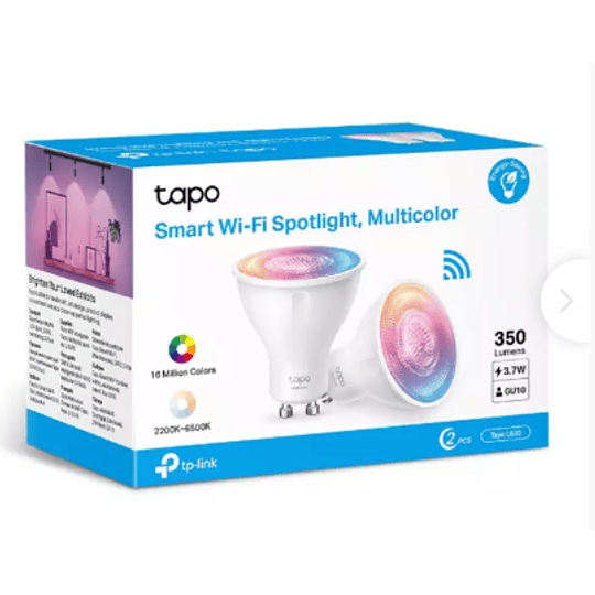 Pack 2 Bombillas GU10 Multicolor Wi-Fi Tapo - Tapo L630(2-pack).