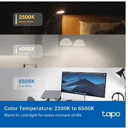 Ampolleta LED inteligente TP-Link Tapo L535E RGB multicolor con control por app