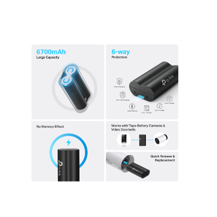 Pack de baterías Tp-Link. Compatibles con Cámaras Tapo y Video Porteros  3