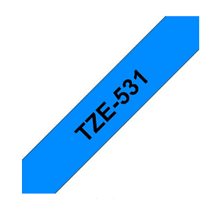 Cinta Brother TZe531 12mm Negro/Azul 8m 