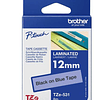 Cinta Brother TZe531 12mm Negro/Azul 8m 