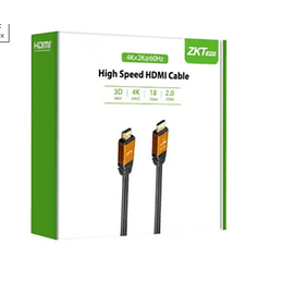 Cable HDMI ZKTeco 30HD-C de 3mts, versión 2.0, resolución 4K,blindado para reducir interferencias