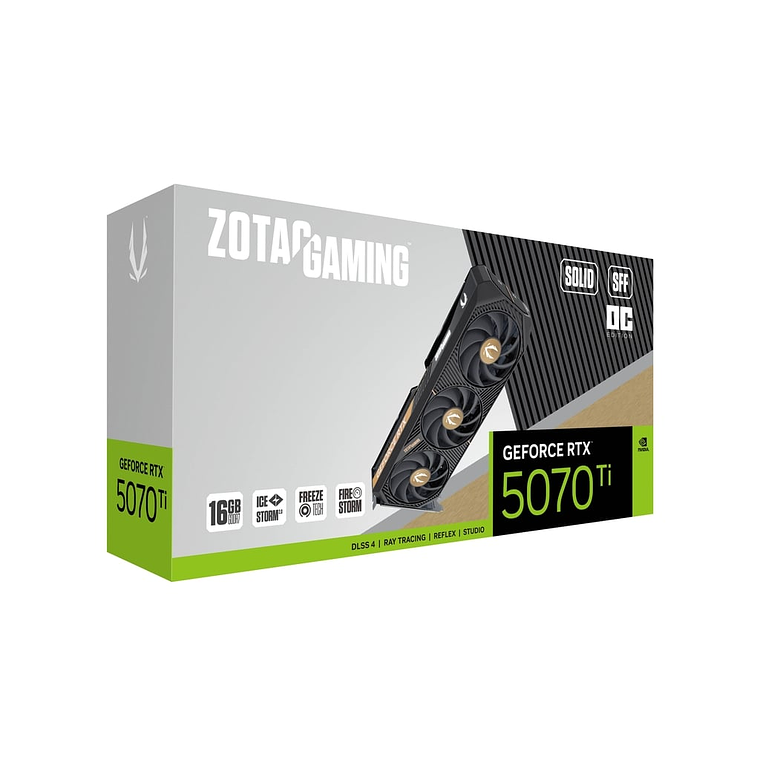 Tarjeta de Video ZOTAC GAMING GeForce RTX™ 5070 Ti SOLID SFF OC 16GB GDDR7 7
