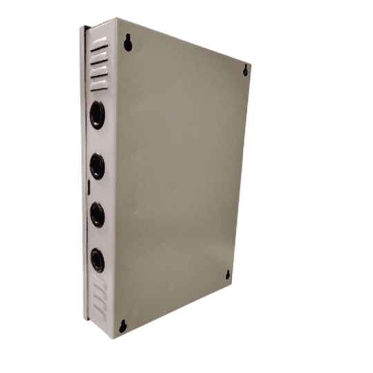 Fuente de Poder con Gabinete ZKTeco de 12 volt 30 amperes con 18 canales de conexión