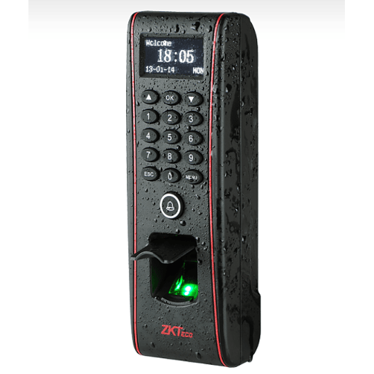 Terminal biométrica ZKTeco - control de acceso y asistencia, IP65, capacidad 3,000 huellas