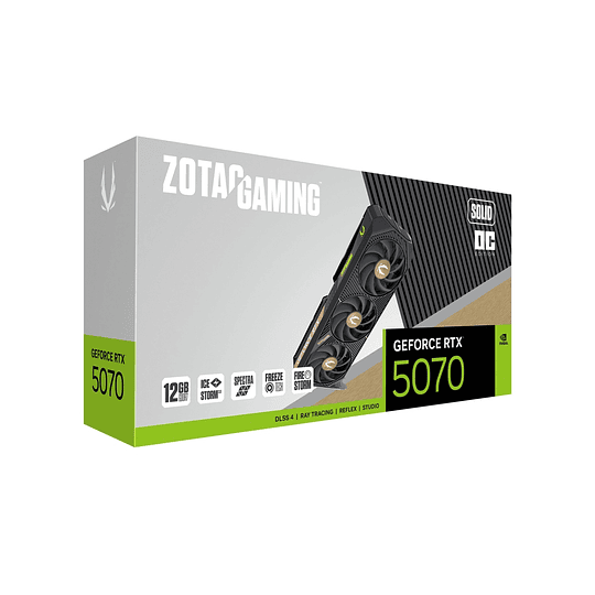 Tarjeta de video Zotac Gaming GeForce RTX 5070 SOLID OC 12GB GDDR7