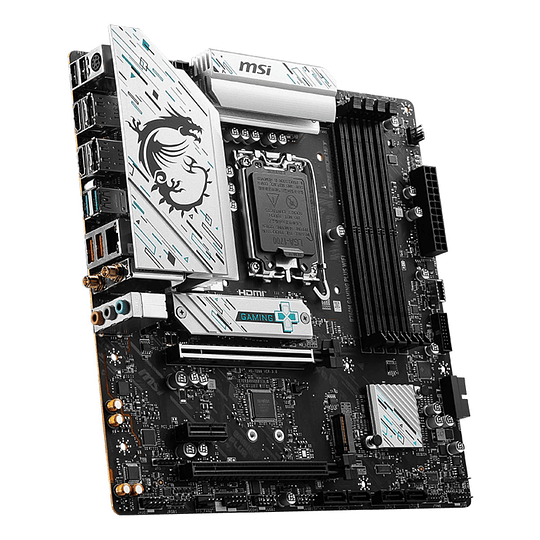 Placa Madre MSI B760M GAMING PLUS WIFI (LGA1700, DDR5 x4, M.2 x2, Micro-ATX)