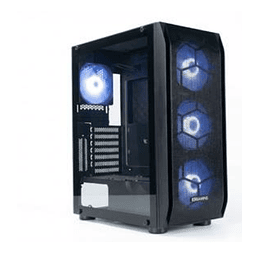 Gabinete Gamer Y03-BK, Mid Tower, 4 ventiladores ARGB - Negro 