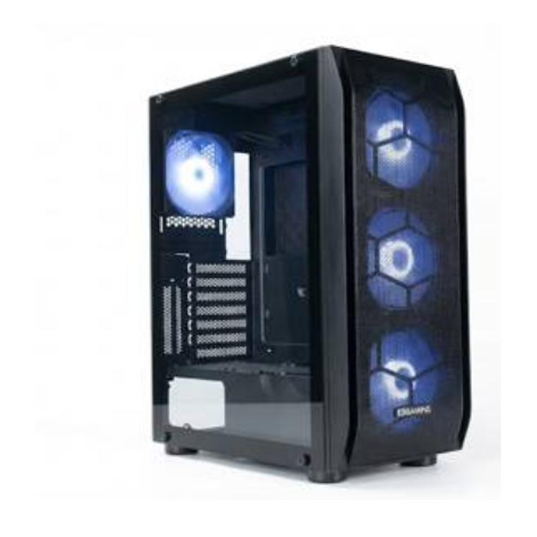 Gabinete Gamer Y03-BK, Mid Tower, 4 ventiladores ARGB - Negro  1