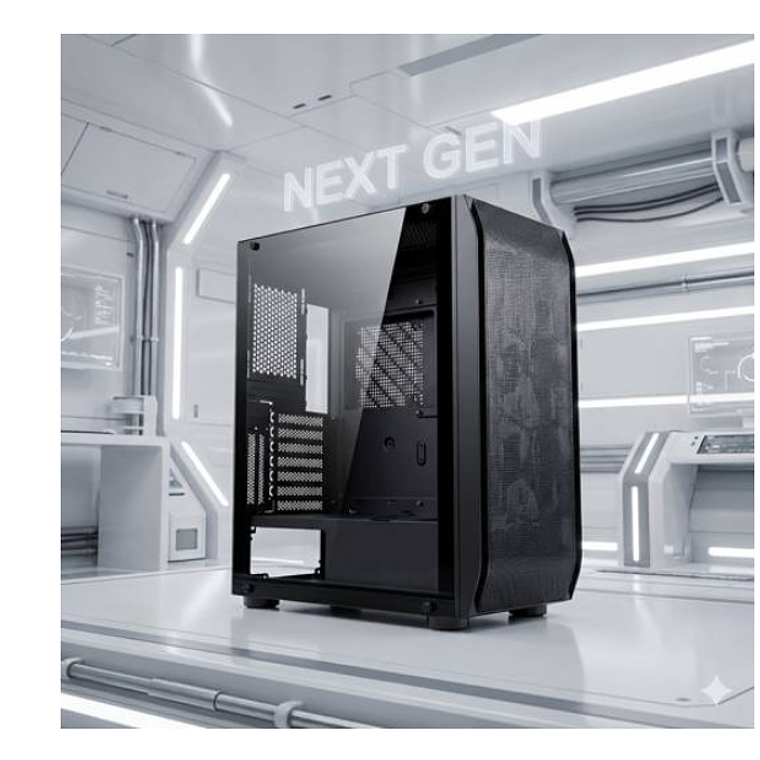 Gabinete Gamer Y03-BK, Mid Tower, 4 ventiladores ARGB - Negro  3