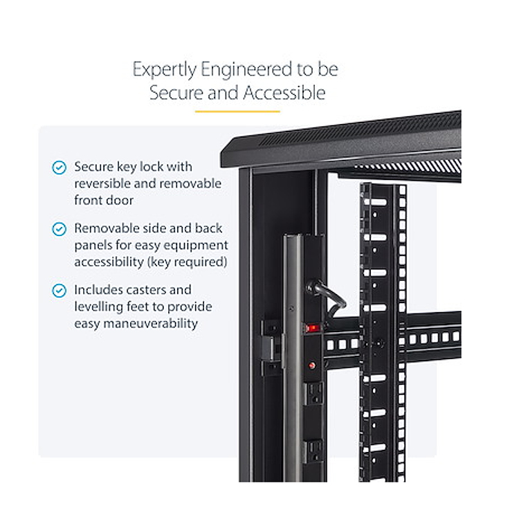 Rack Armario de Equipos de 4 Columnas 42U - Profundidad de 36in 3