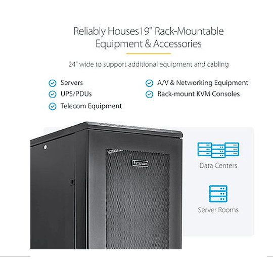 Rack Armario de Equipos de 4 Columnas 42U - Profundidad de 36in