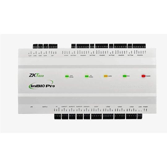 Controlador de acceso biométrico de alta gama para 4 puertas - InBio460 Pro Plus.