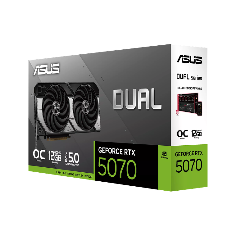 Tarjeta de Video ASUS Dual Nvidia GeForce RTX 5070 12G OC Edition GDDR7 8